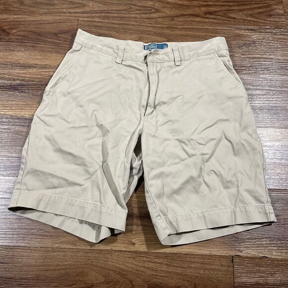 Polo Ralph Lauren Prospect Classic Fit Khaki Chino Shorts Beige Cotton Men's 32 - Picture 1 of 10